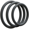 Optimale Lot de 3 Anneaux Silicone Fins Gris